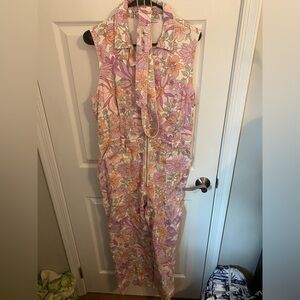 Baltic Born Pastel Floral Collared Jumpsuit